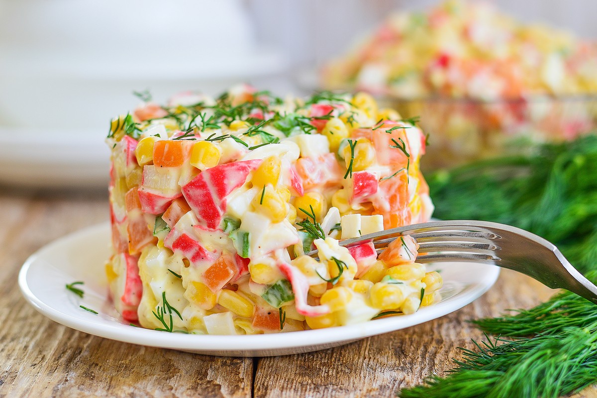 классический крабовый салат