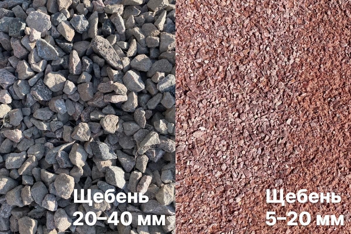 щебень стройка дача