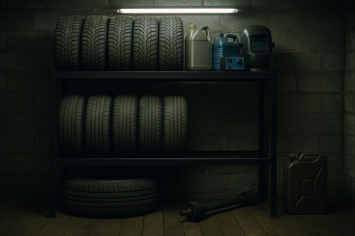 хранение колес в гараже