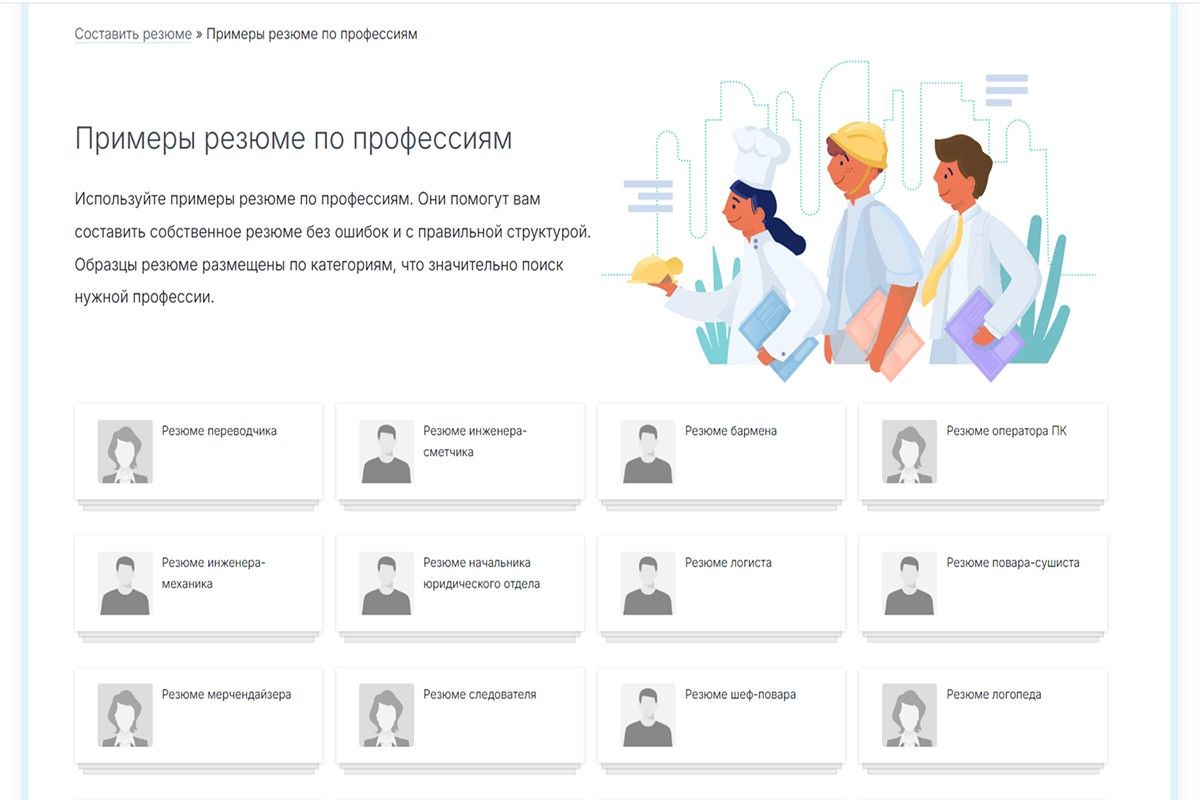 лучшие конструкторы резюме