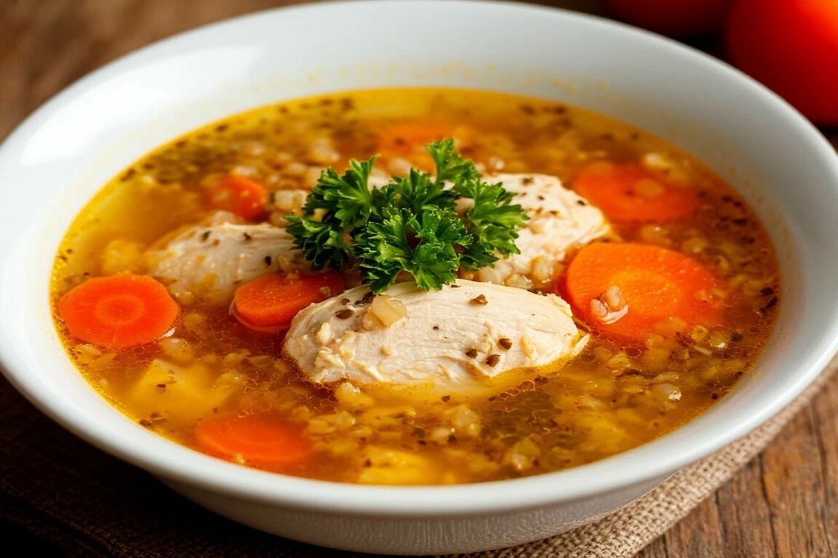 куриный суп с гречкой