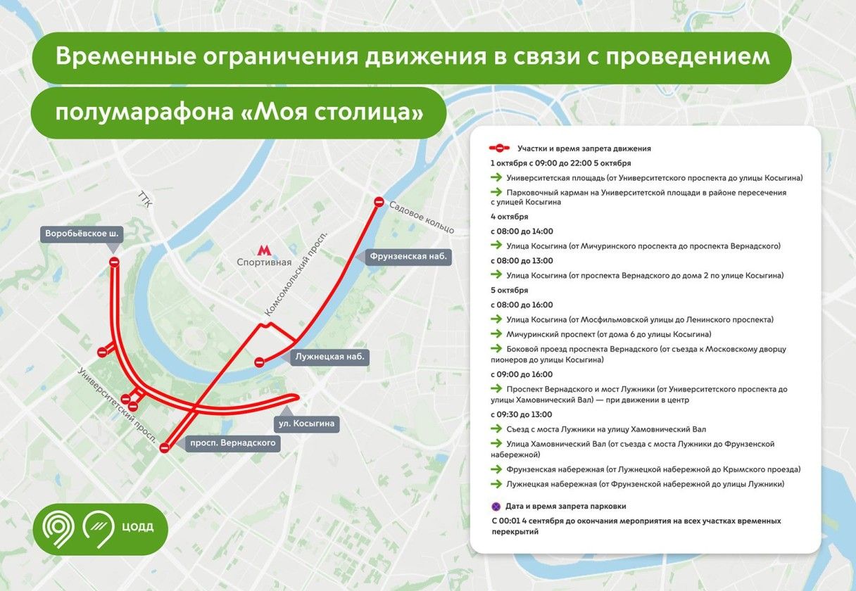 где перекроют дороги