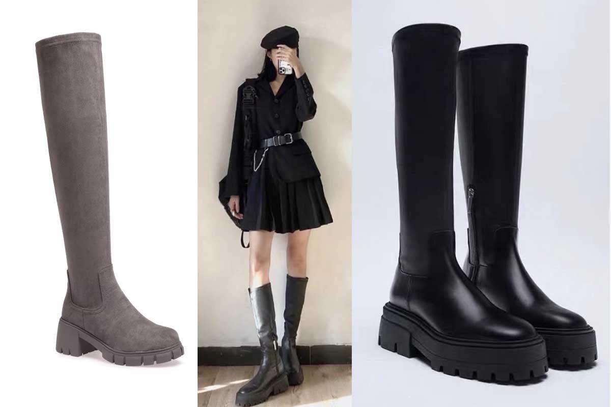 модные сапоги чулки