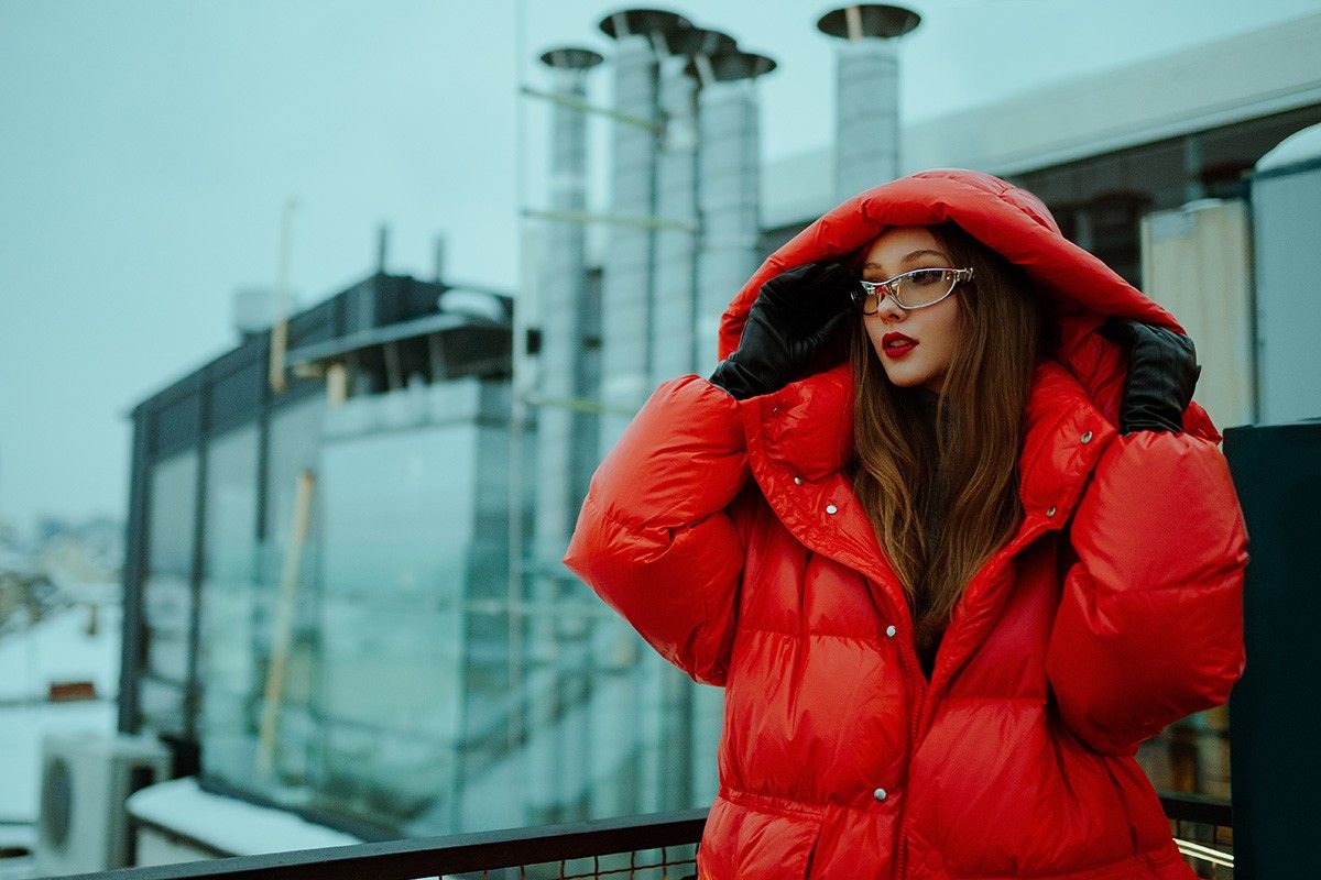 Модный женский пуховик