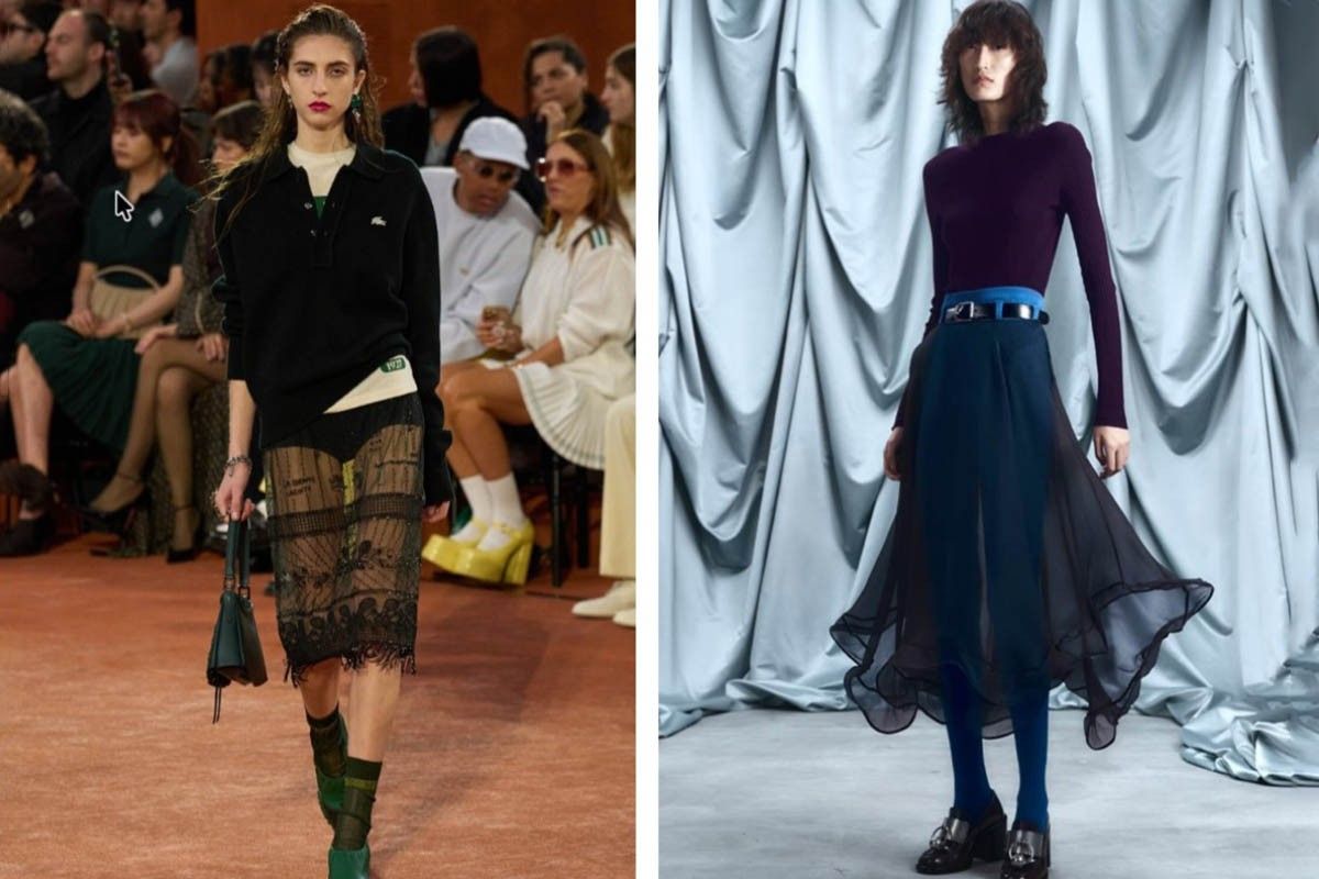 прозрачная юбка