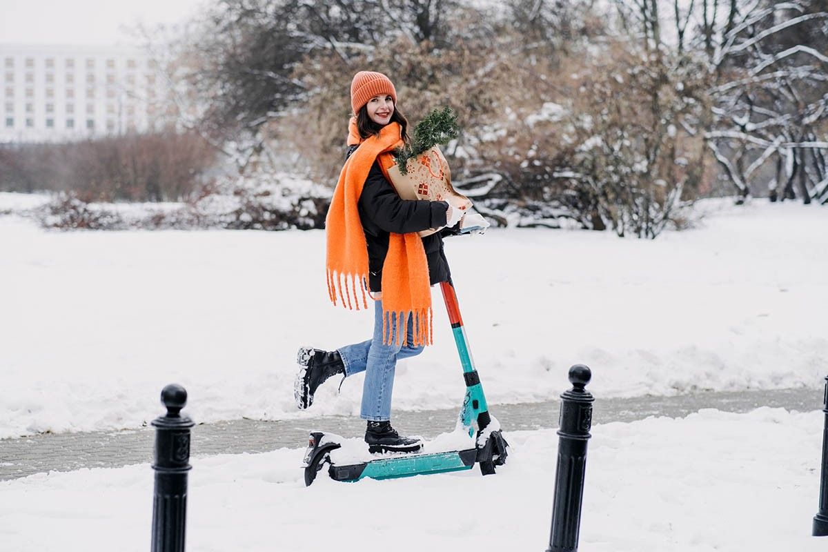 зимний самокат