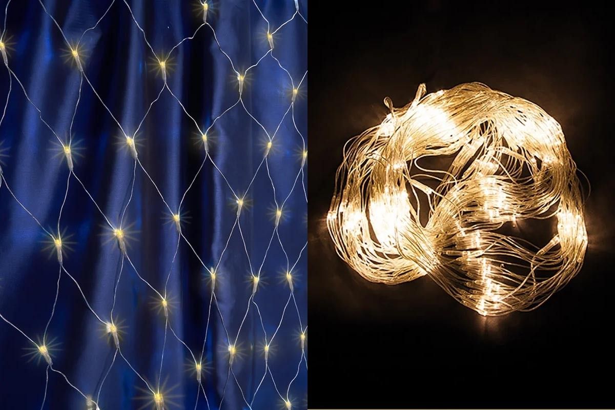 гирлянды шторы фото