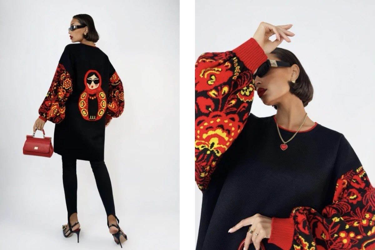 модный вязаный свитер