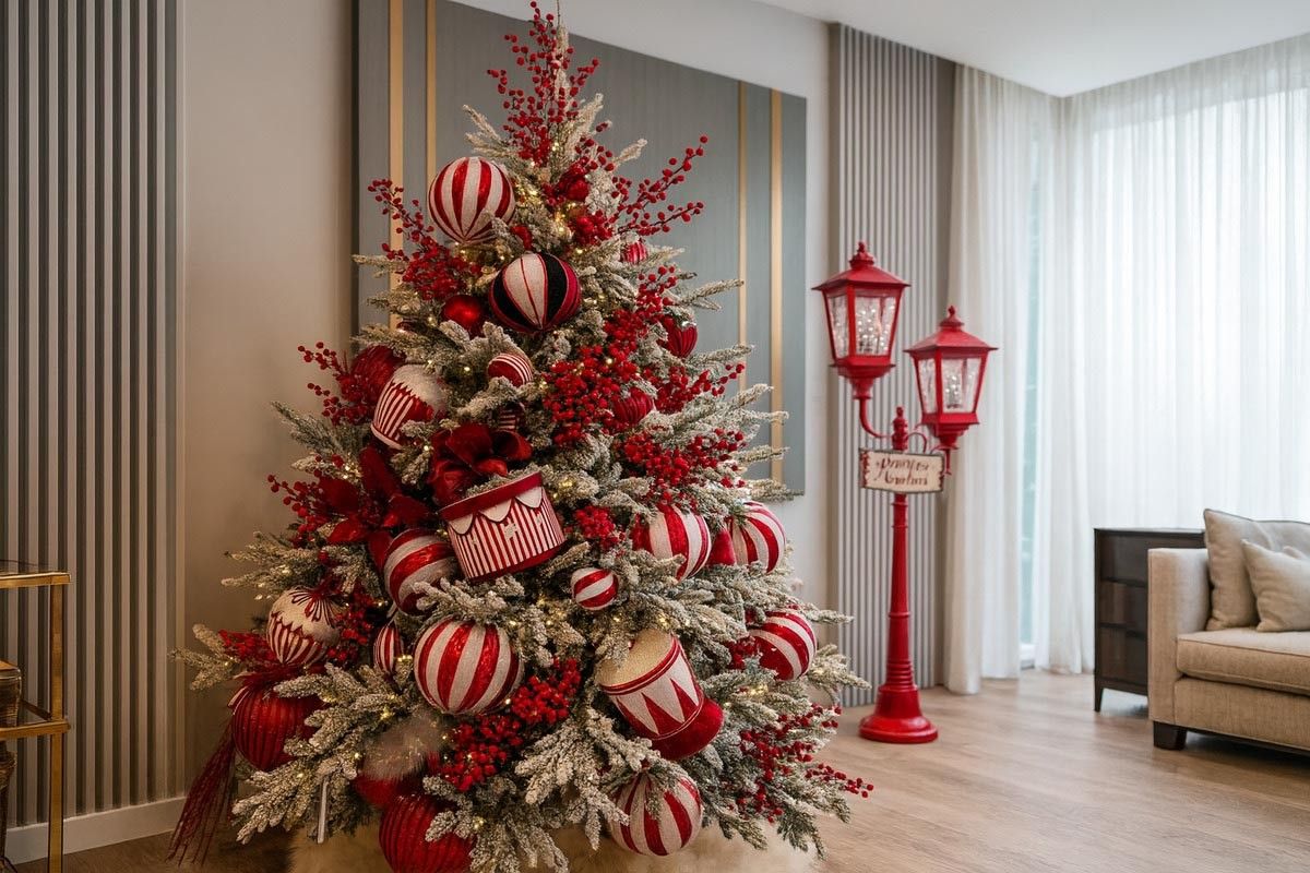 елка стиль декор новый год