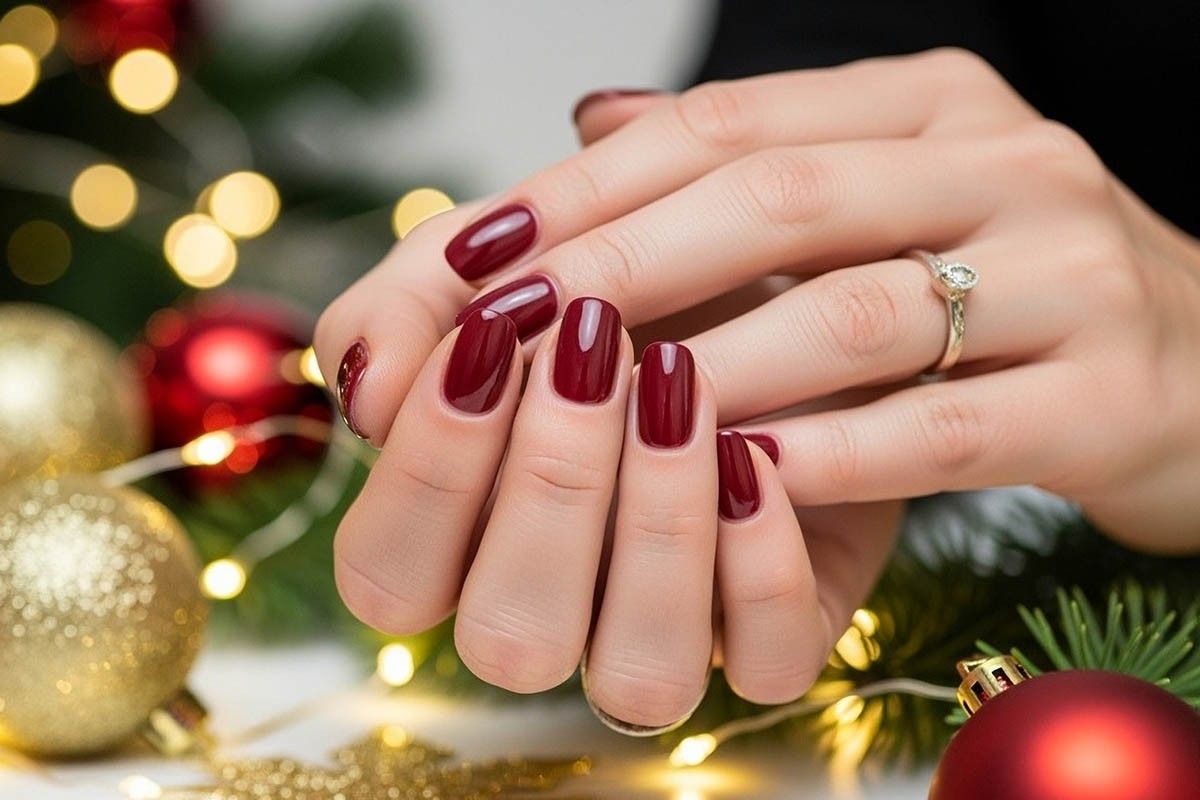 новогодний маникюр