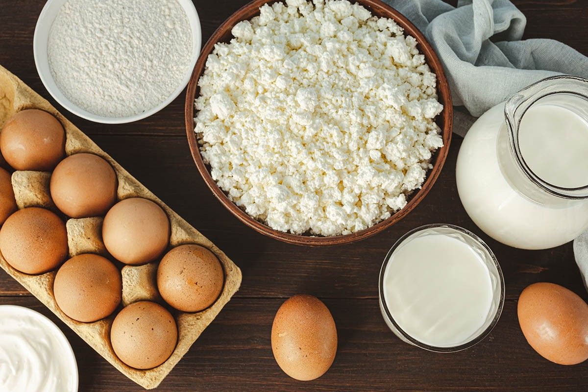 еда завтрак творог