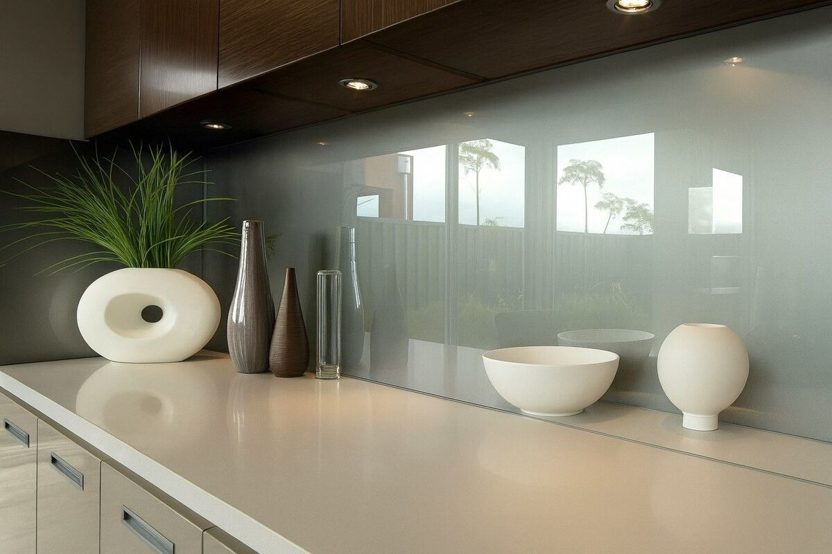 стеклянный фартук на кухню