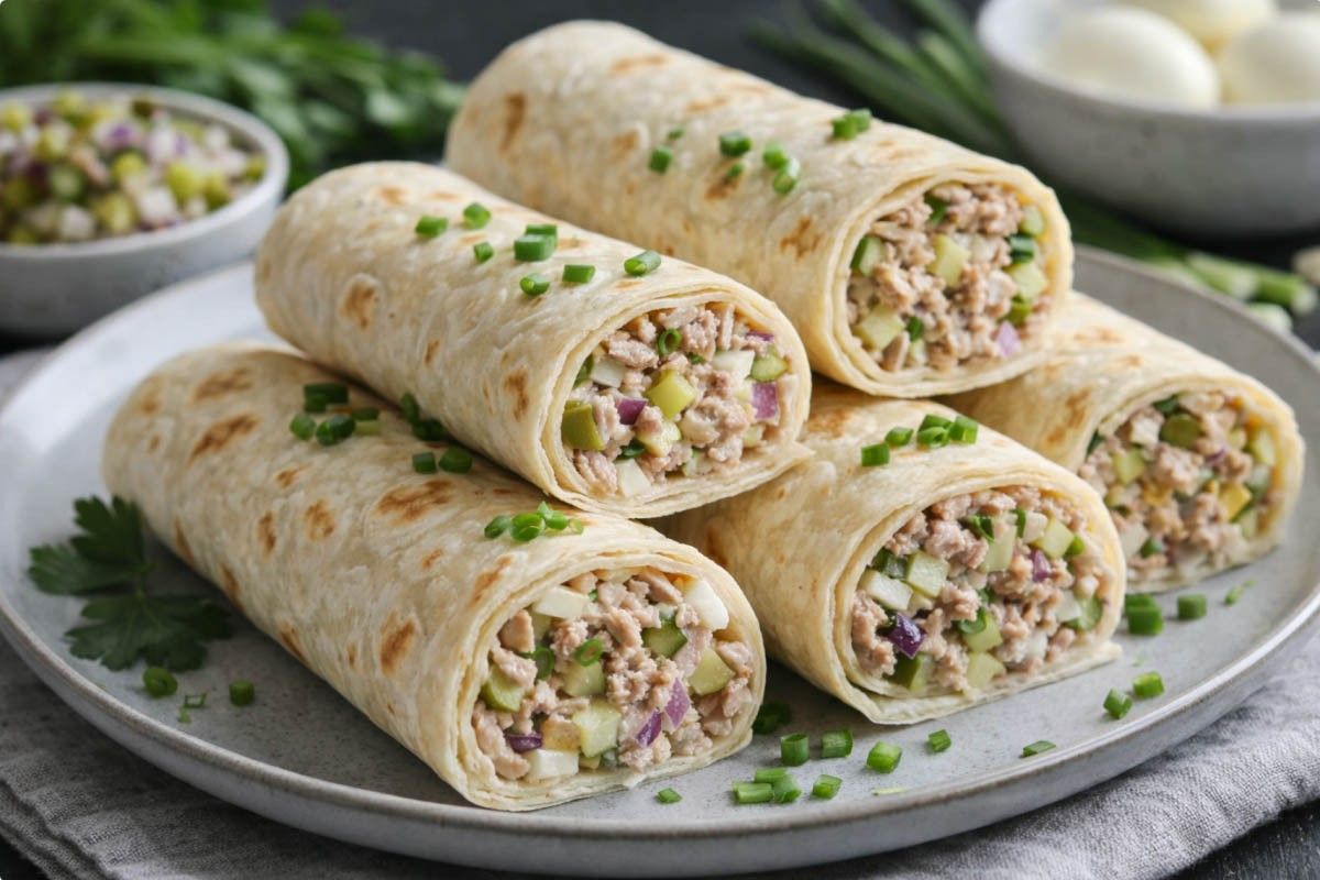 рулет из лаваша с тунцом