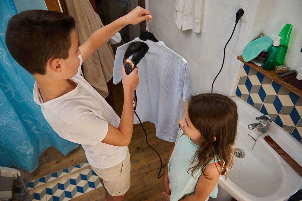 как быстро высушить джинсу