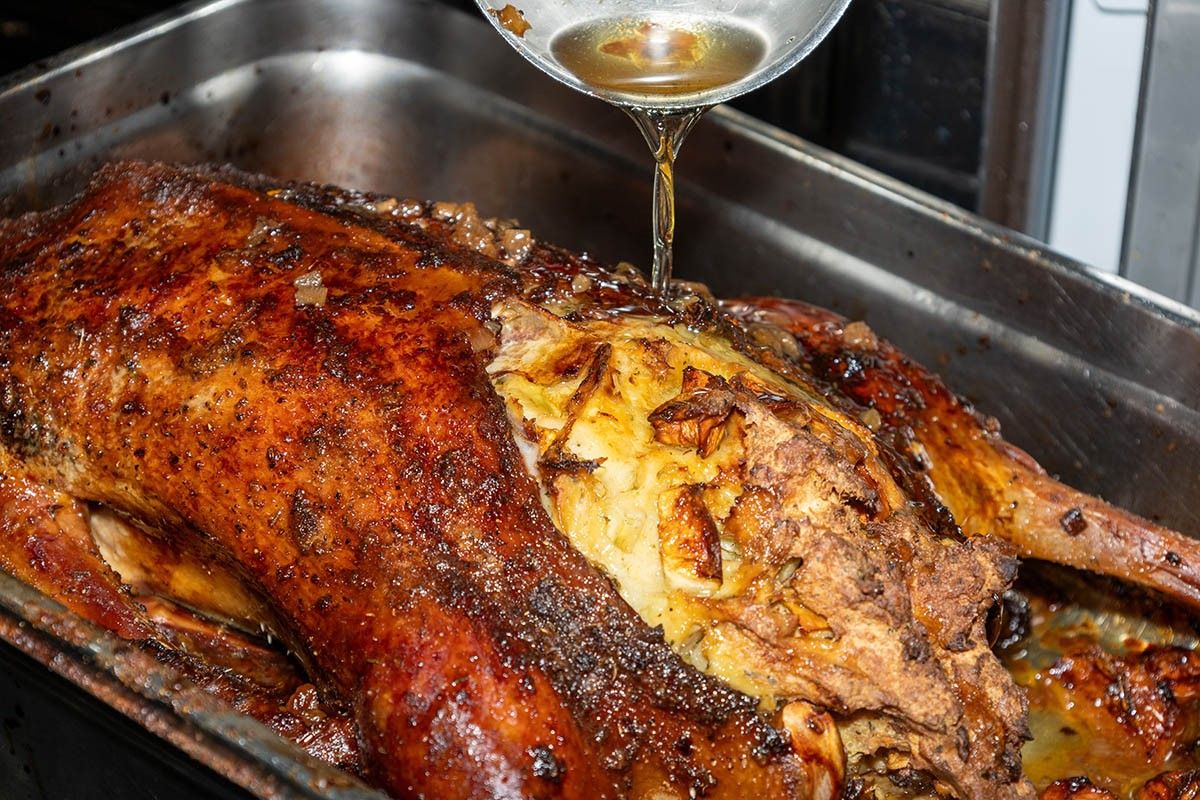 гусь в яблоках