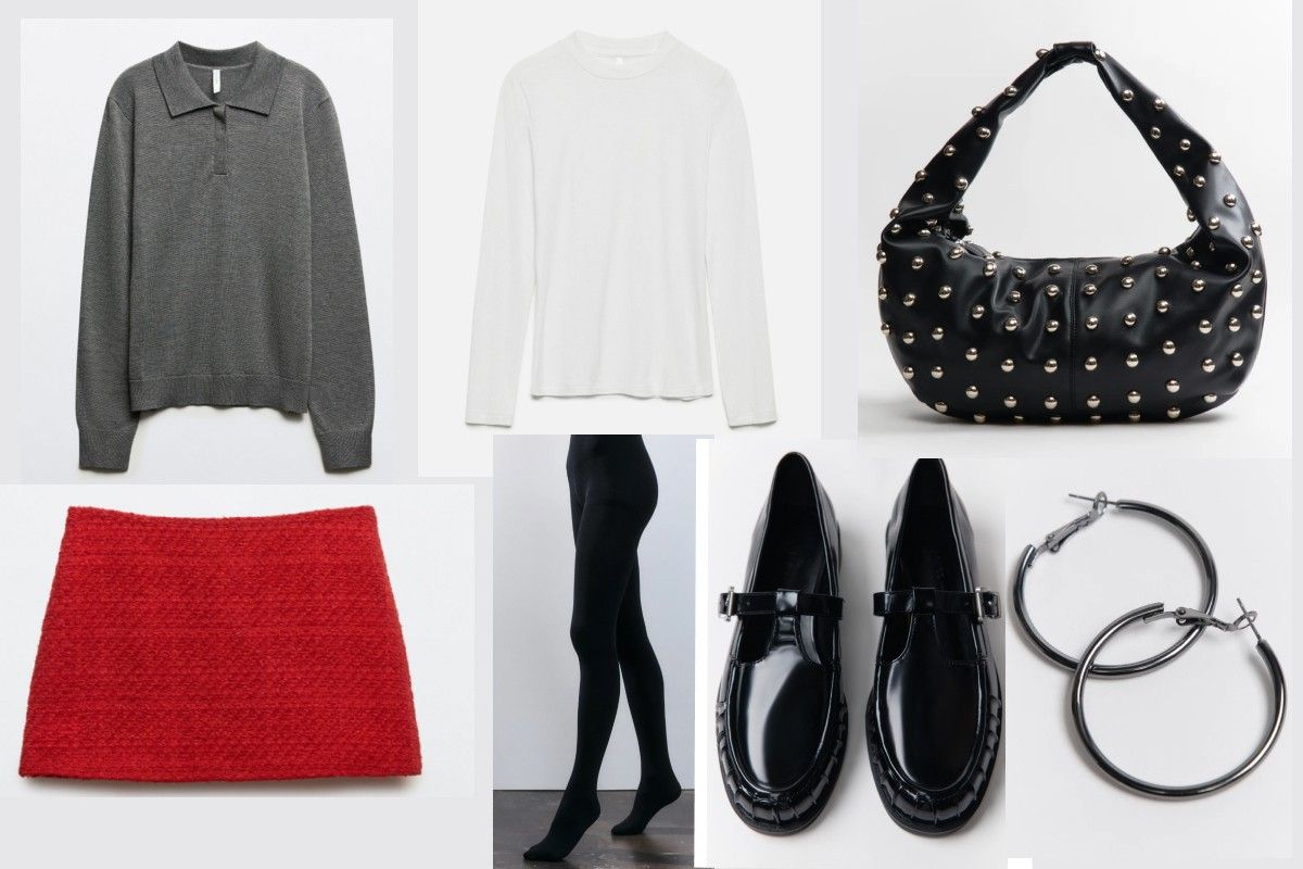 мини-юбка красная