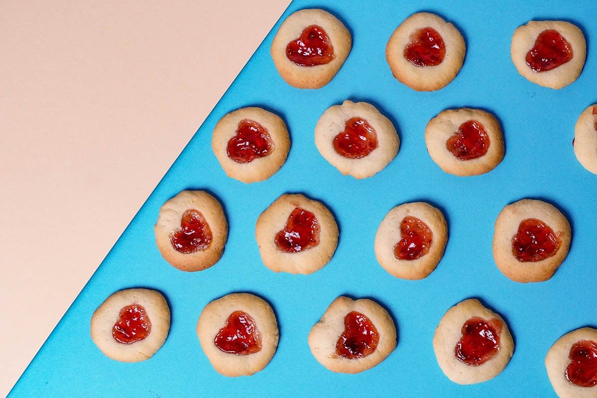 печенье сердечки с джемом рецепт