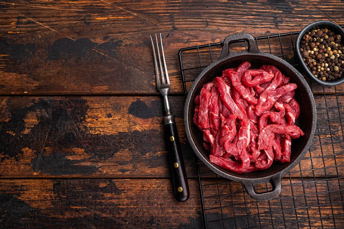 бефстроганов из свинины на сковороде