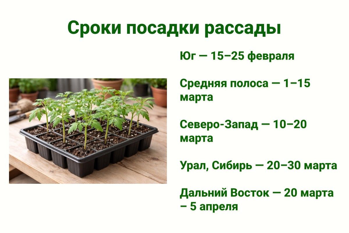 посадка томатов на рассаду