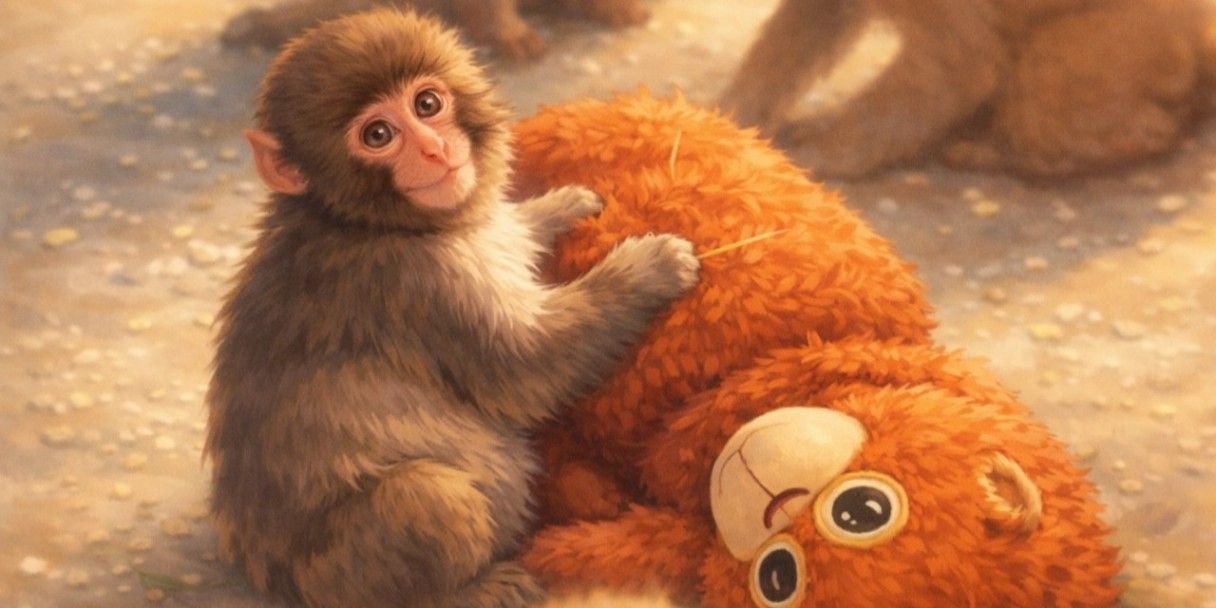 История Панча: как малыш-макака, брошенный матерью, растопил сердца миллионов