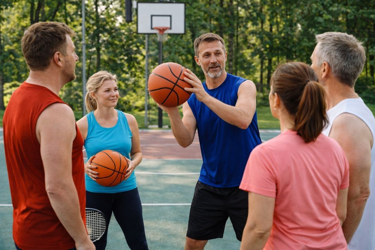 тренер объясняет