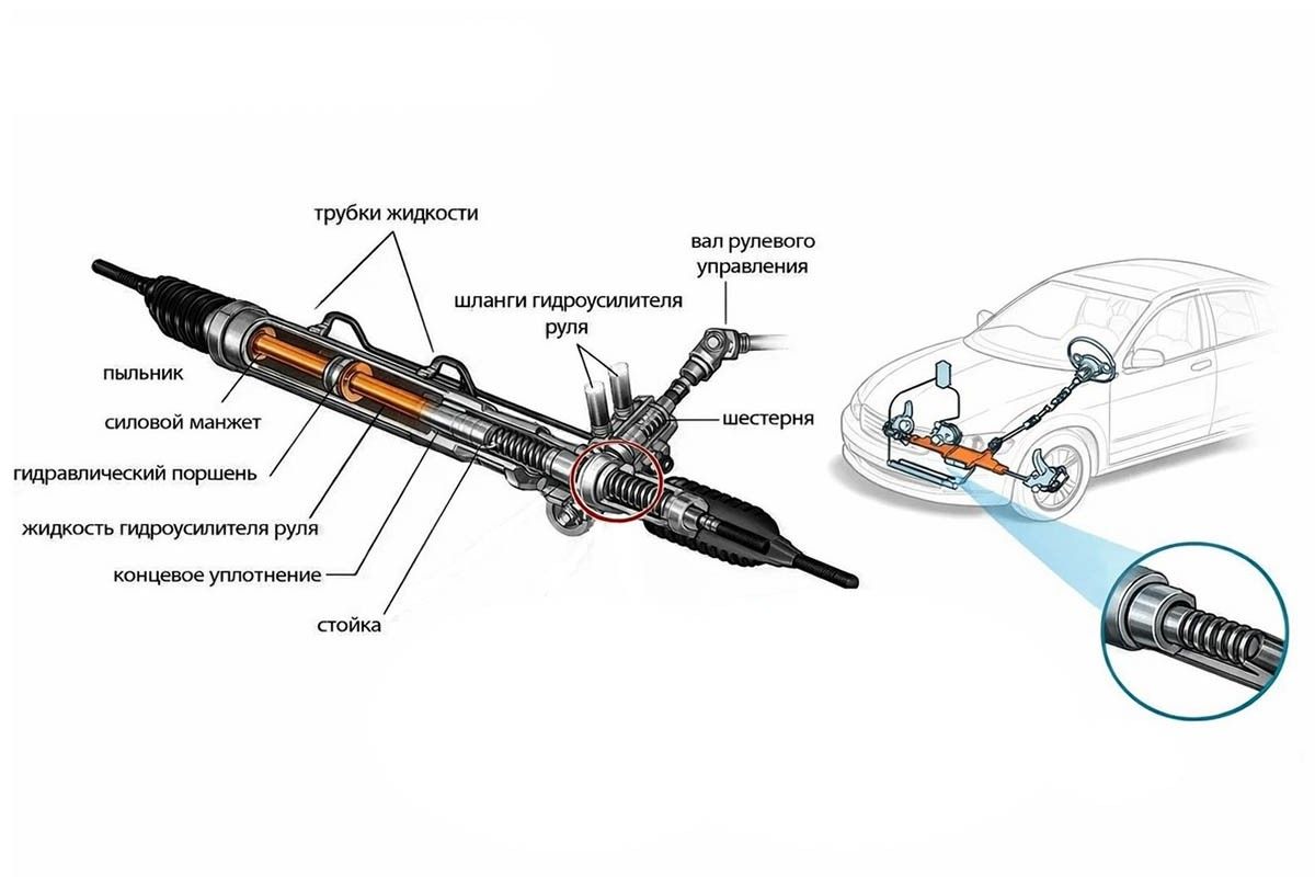 как поменять рулевую рейку