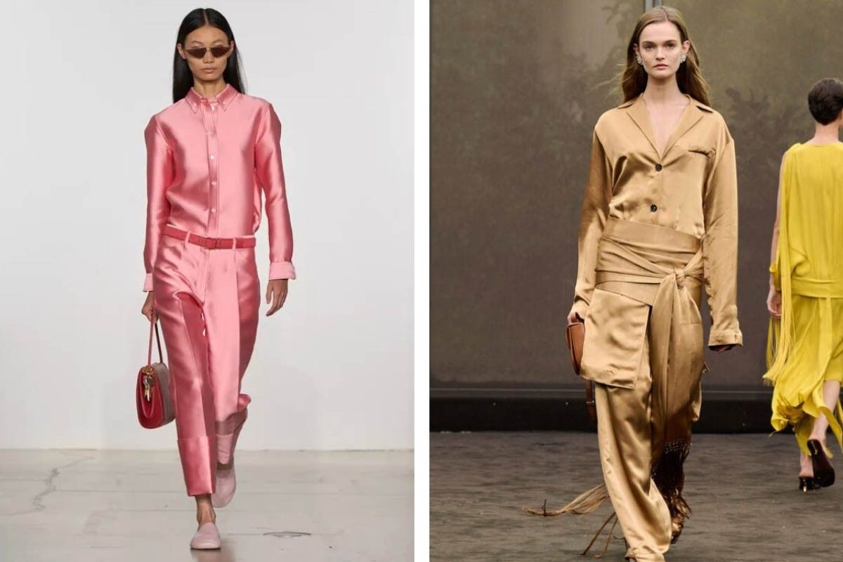 атласные брюки