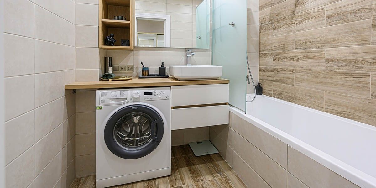 Как разместить стиральную машину в ванной
