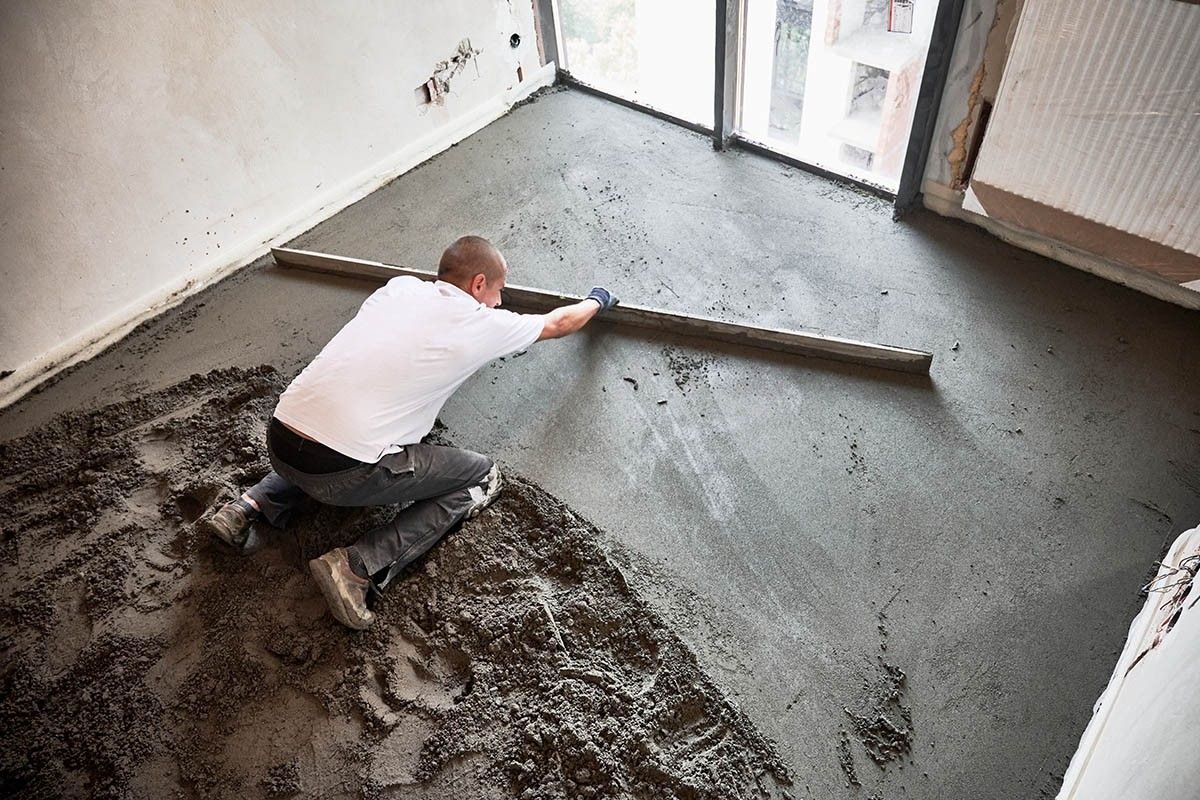 полусухая стяжка пола