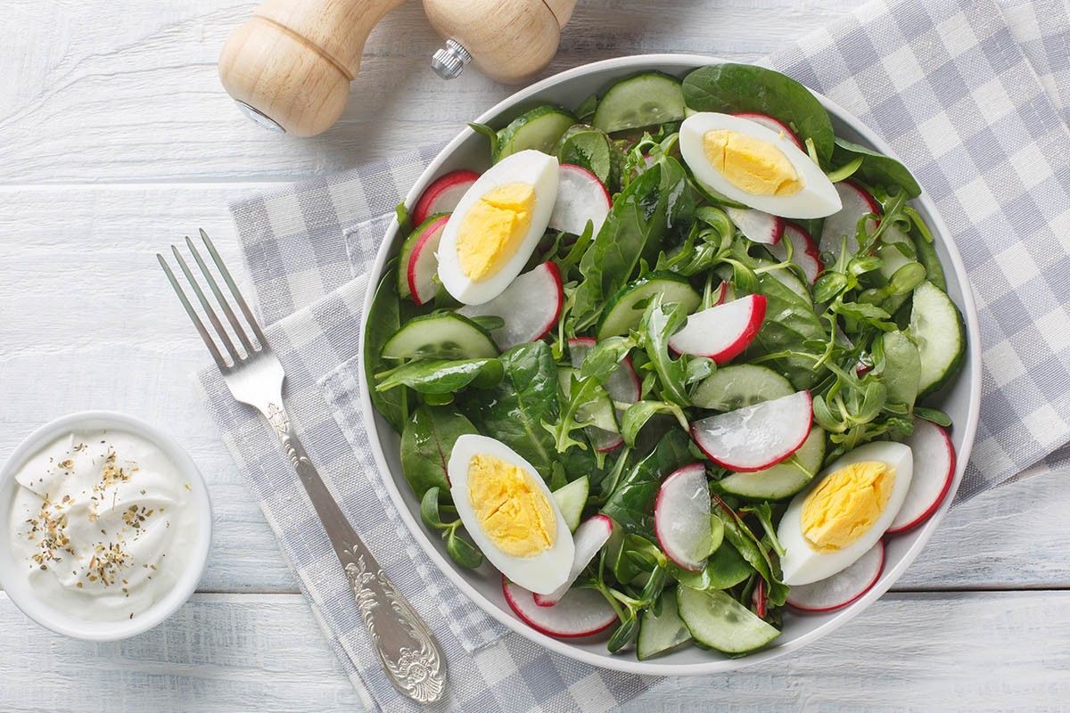 салат из редиса с огурцом