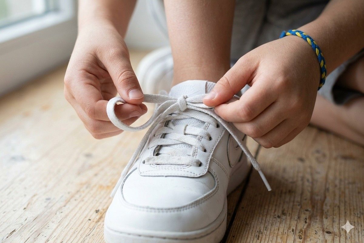 как быстро научить ребенка завязывать шнурки