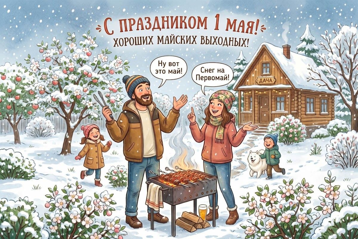 прикольные открытки с 1 мая