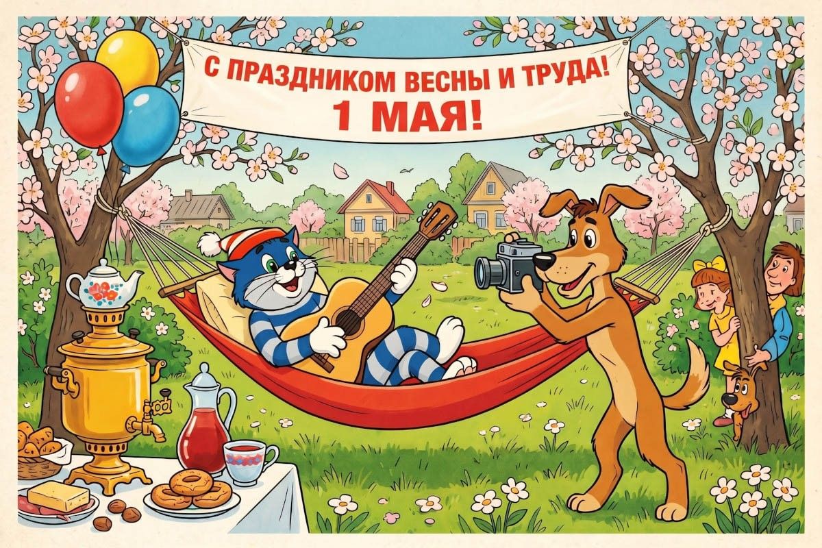 прикольные открытки с 1 мая