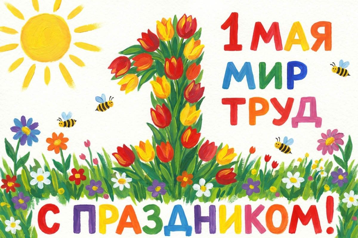 рисунок на 1 мая