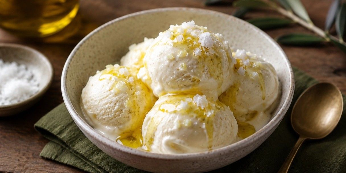 Мороженое с оливковым маслом и солью: странный тренд, который стоит попробовать