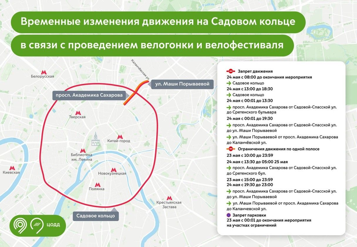  карта перекрытий и ограничений на дорогах в москве