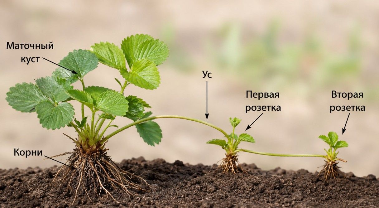 клубника усы для размножения какие брать