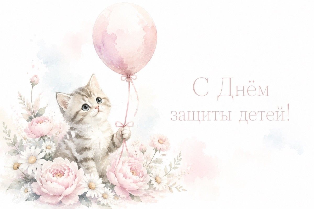 открытка на 1 июня