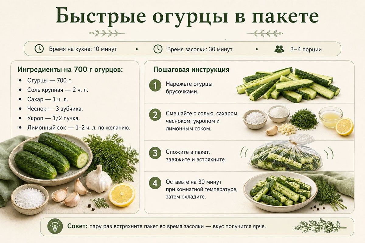 огурцы в пакете