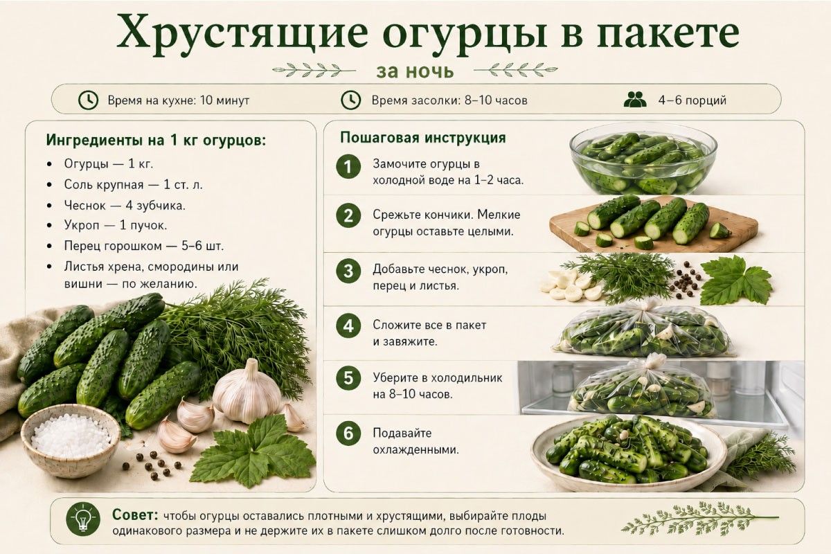 огурцы в пакете