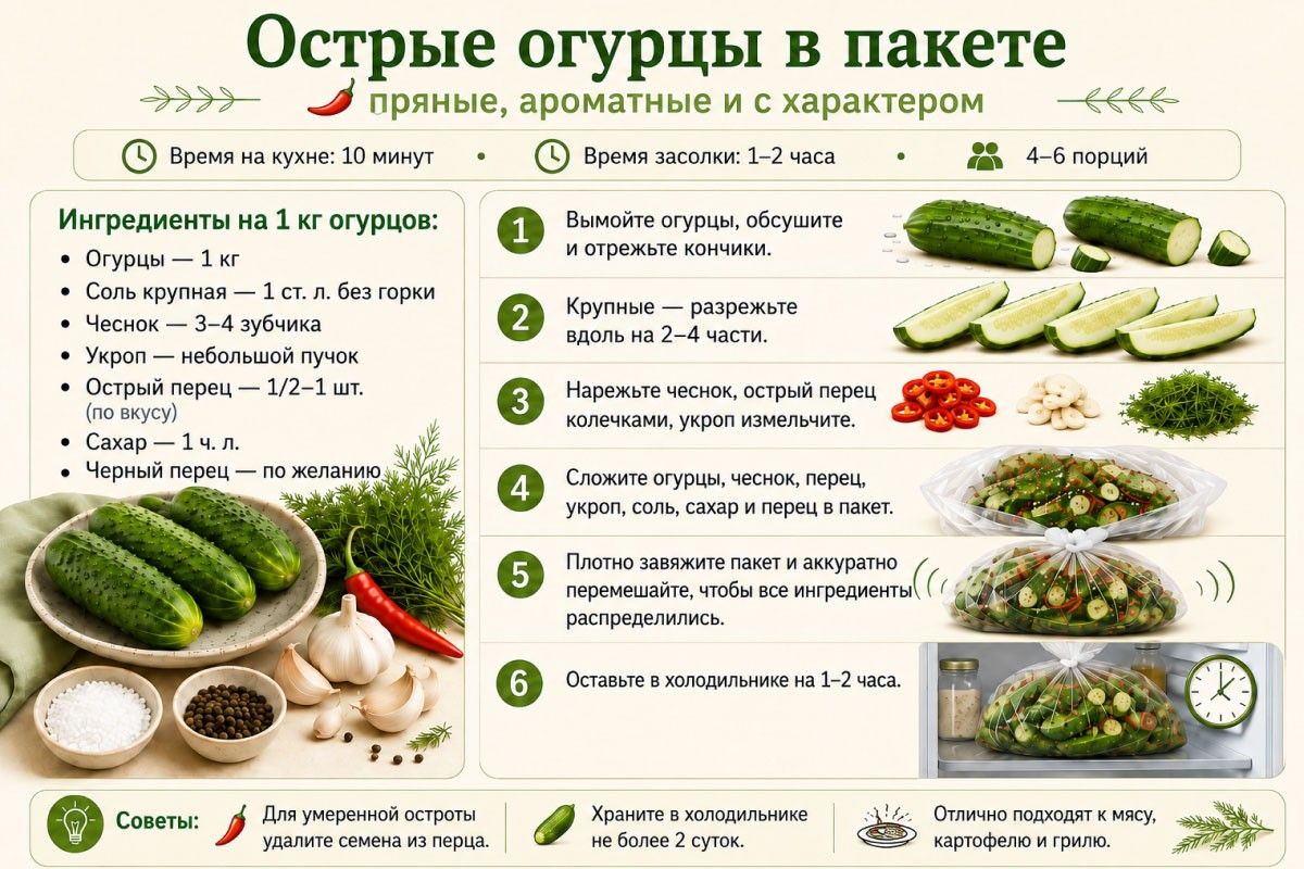 огурцы в пакете