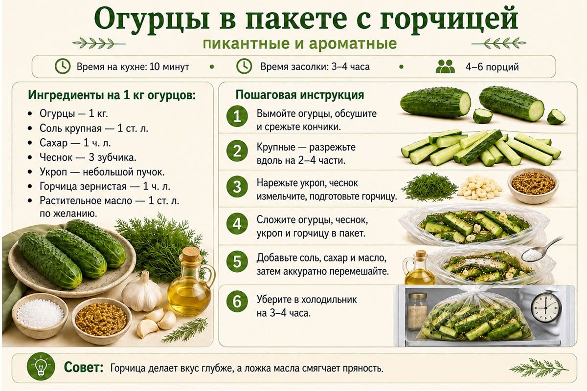 огурцы в пакете