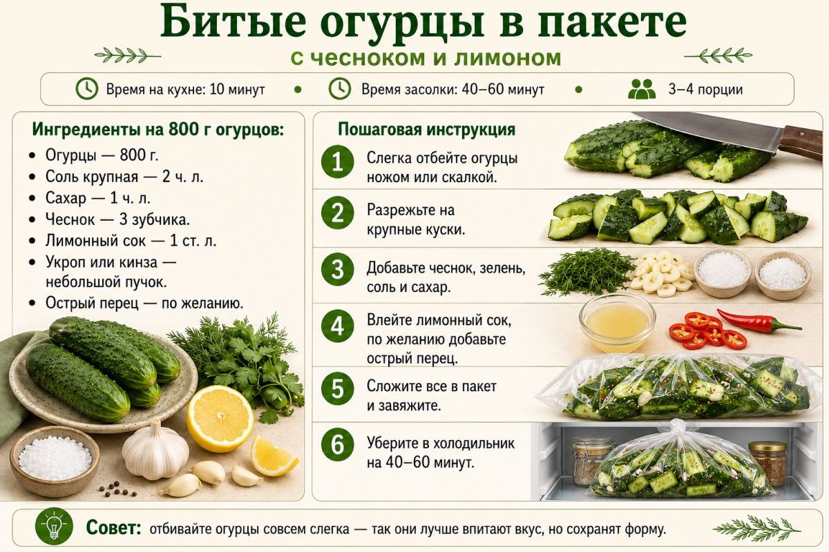 огурцы в пакете