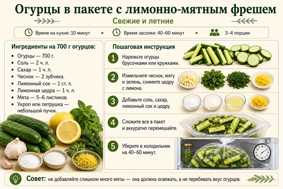 огурцы в пакете