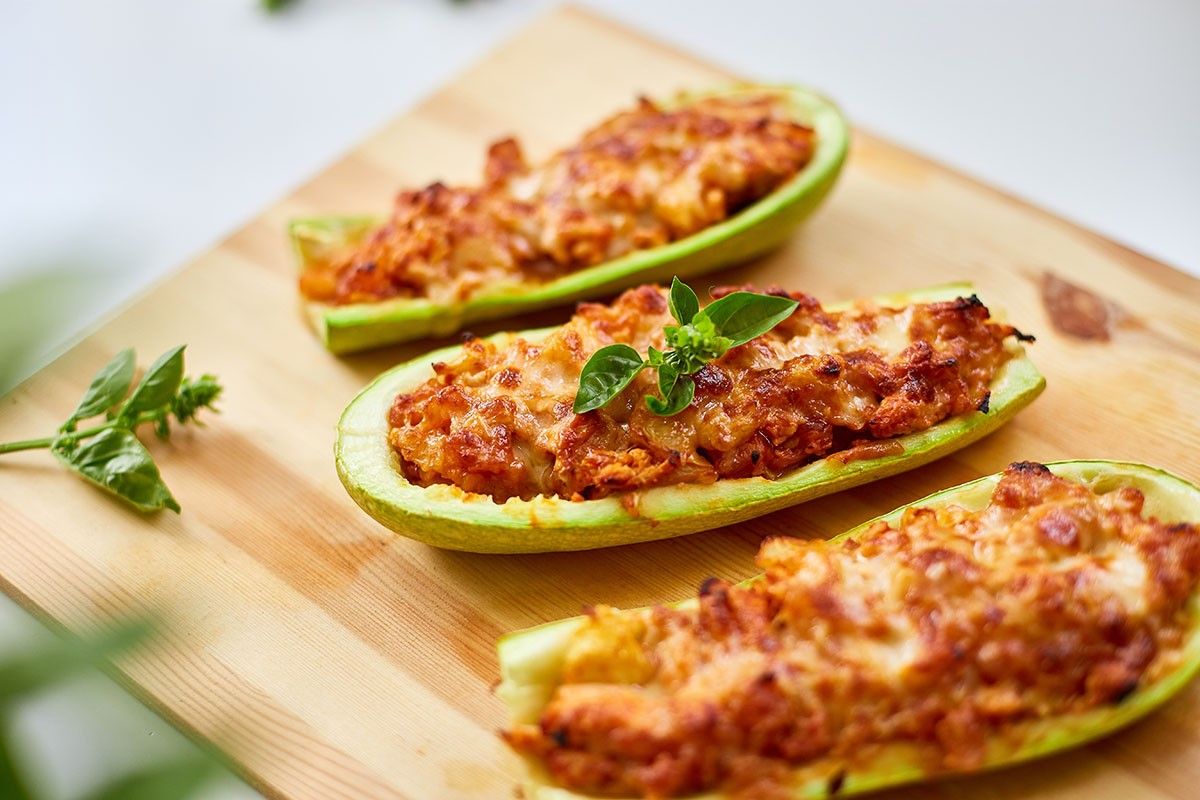 кабачки с грибами 