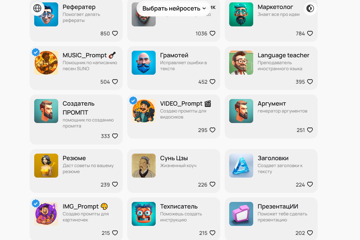 лучшие агрегаторы нейросетей