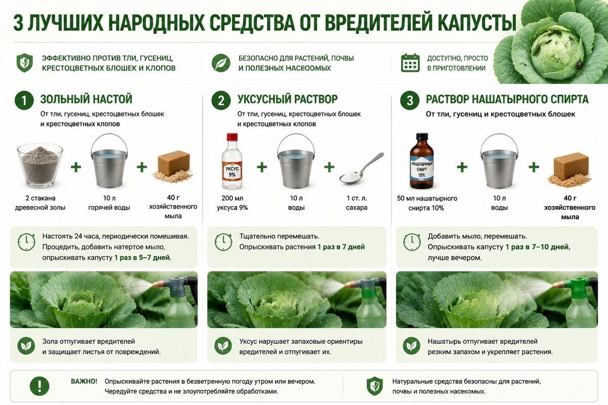  народные средства от вредителей капусты
