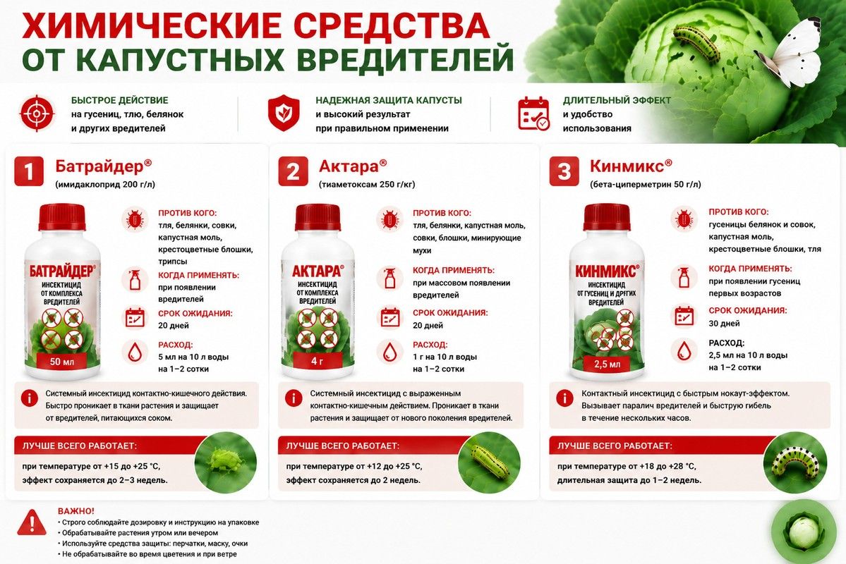 препараты от вредителей капусты