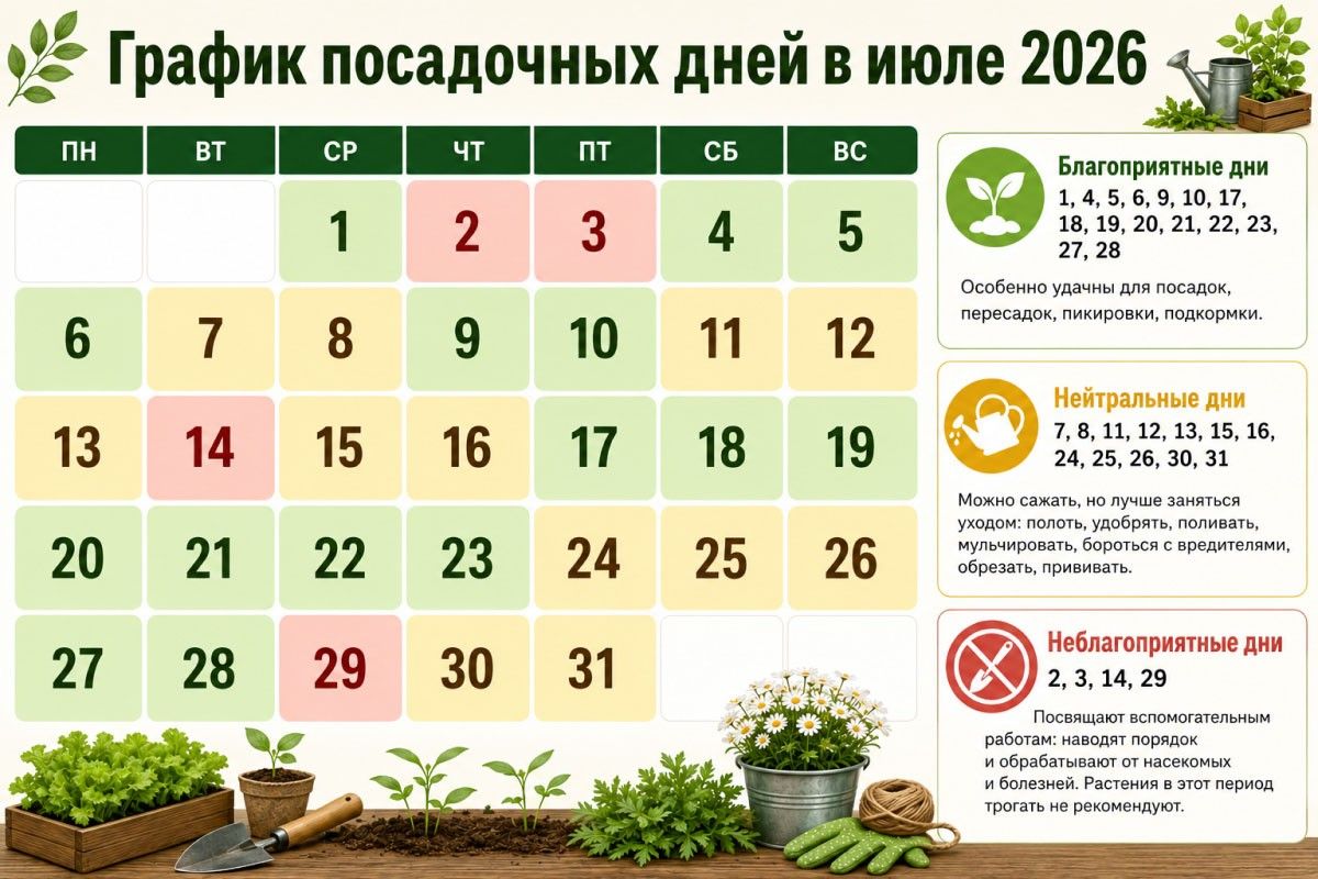 график посадок июль 2026
