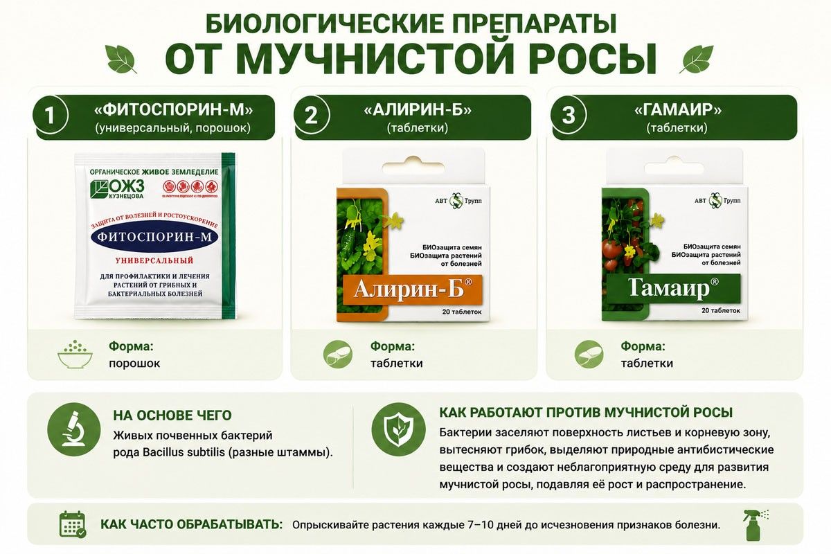 биофунгициды от мучнистой росы
